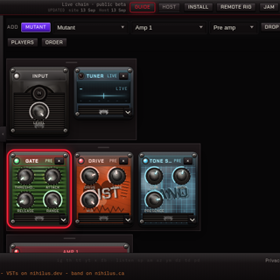 nihilus.app Chainsound pedalboard